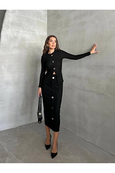 Mzr Collection Дамски костюм с копчета в османски стил