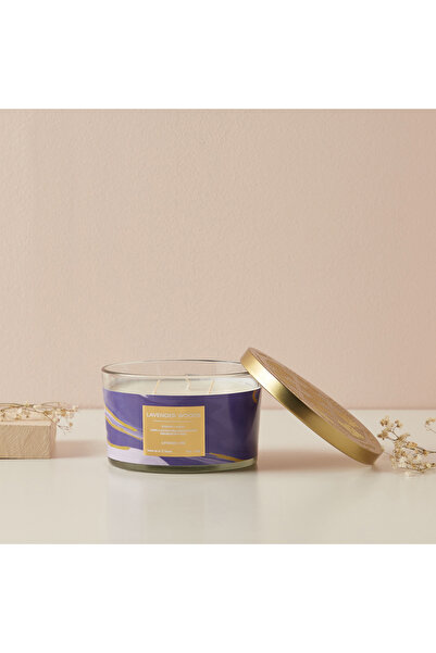 Scent.d London شمعة سينت.دي برائحة اللافندر وودز، جرة بثلاث فتائل - ٤٥٠ غرام