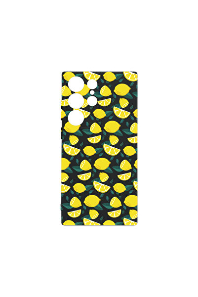 bestcase Θήκη σιλικόνης Premium για Samsung Galaxy S23 Ultra, με μοτίβο λεμον...