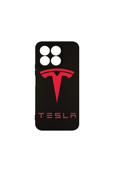 bestcase Carcasă premium din silicon pentru Honor X8B, logo Tesla roșu, PB 1711
