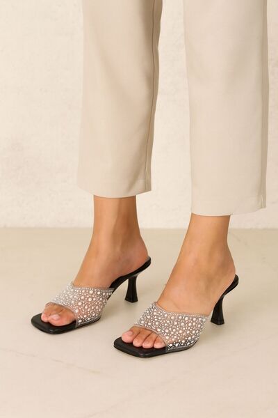 DUXAL SHOES Valencia Pearl Detail Heeled Slippers