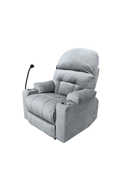 Lazy Vibes Velvet Classic Cinematic Recliner Chair with Phone & Cups Holder | NZ80 PLUS