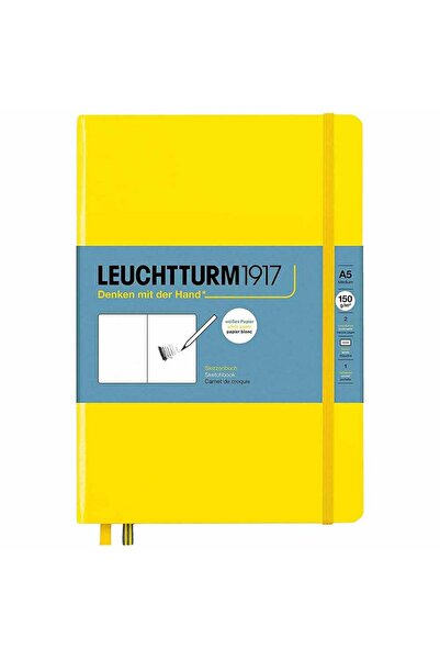 Leuchtturm 1917 Sketchbook 150gr Medium A5 Hardcover 112 Pages Lemon