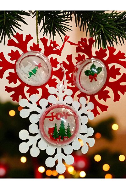 Armada Στολίδι Χριστουγεννιάτικου Δέντρου σε Σχήμα Χιονοστιβάδας Κόκκινο-Λευκ...