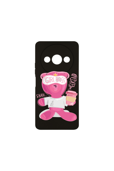 bestcase Husă premium din silicon pentru Xiaomi Redmi A3, Teddy Bear - Gril B...
