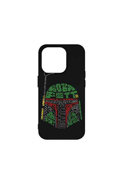 bestcase Силиконов калъф Premium за Apple iPhone 15 Pro, калиграфия Боба Фет,...
