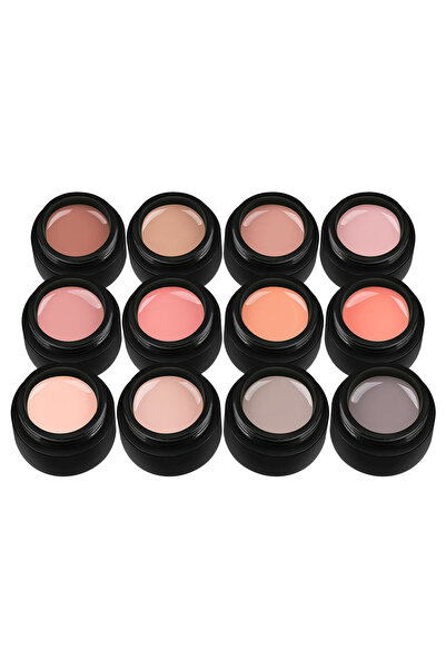 SensoPRO Milano Set de 12 geluri UV colorate Colecția Nude Temptation,