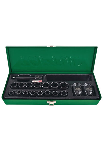 TOPTUL Trusa chei tubulare de impact 18 piese GCAD1807, patrat 1/2 inch, desc...