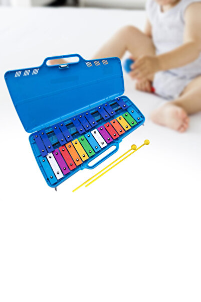 MegArya Percussion 25-Note Chromatic Glockenspiel with sturdy carry case and beaters
