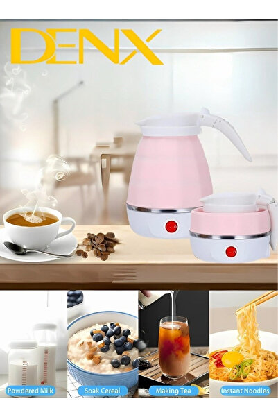 Denx Portable Foldable Electric Kettle for Travel Food Grade Silicone