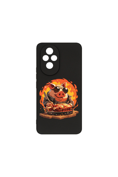 bestcase Husă premium din silicon pentru Honor 200 Pro 5G, Pig's Life, PB 1491