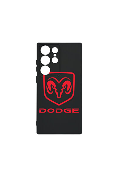 bestcase Husă premium din silicon pentru Samsung Galaxy S23 Ultra, logo Dodge...