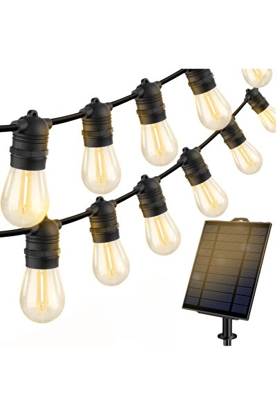 ZanaCasei 10m Solar LED String Lights - Warm White, IP65