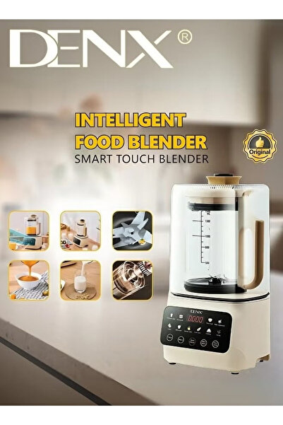 Denx خلاط طعام ذكي، قوة 600 واط، سعة 1.5 لتر، يعمل باللمس، خلاط هادئ للعصائر، DX2072