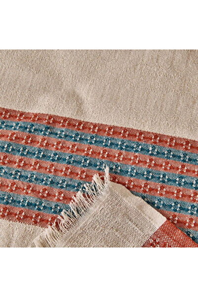 Genel Markalar Soft Marun Tek Kişilik Yatak Örtüsü - Ekru / Kırmızı - 160x230 cm