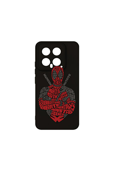 bestcase Husă premium din silicon pentru Xiaomi 14, Calligraphy Dead Red, PB 1520