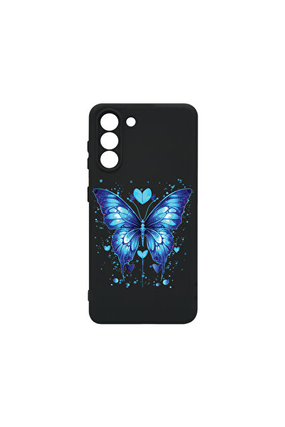 bestcase Силиконов калъф Premium за Samsung Galaxy S21, син, пеперуда, PB 1586