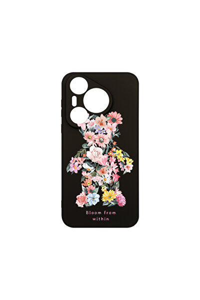 bestcase Husă premium din silicon pentru Huawei Pura 70 Pro, Teddy Bear Bloom...