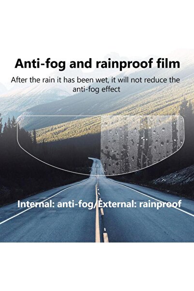 zola Προστατευτική μεμβράνη για το κράνος μοτοσικλέτας, αυτοκόλλητη, αντιθαμβωτική, 24,5x9 cm, διαφανής