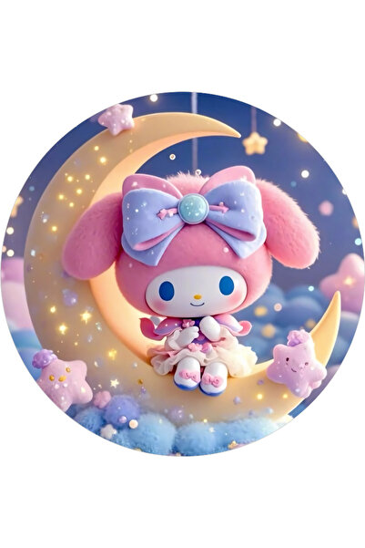 BatıDoğu Yenilebilir Yuvarlak Pasta Resim Baskısı 20 cm Şekerli Kağıt My Melodi Temalı 131