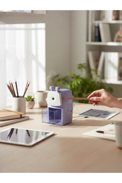 Brons 5-Stage Desktop Pencil Sharpener with Arm Purple Br-5504