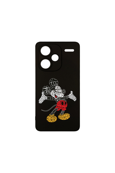 bestcase Carcasă premium din silicon pentru Xiaomi Redmi Note 13 Pro Plus 5G, model caligrafic Mickey Mouse, PB 1525