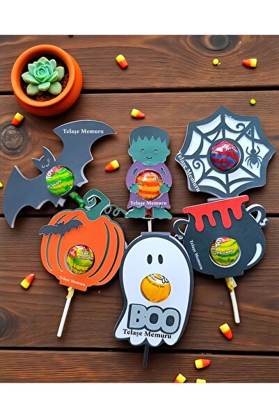 telaşe memuru 12 Adet- Cadılar Bayramı Şekeri- Cadılar Bayramı Süsleri 2025 -...