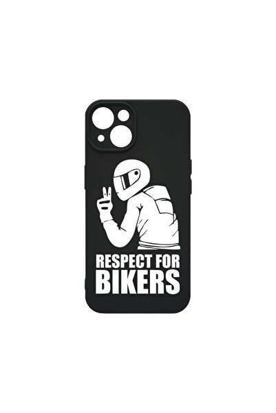 bestcase Силиконов калъф Premium за Apple iPhone 13 Mini, Respect For Bikers,...
