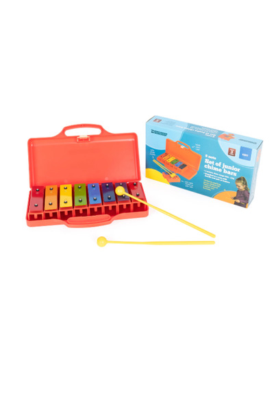 MegArya 8-Note Chime Bars – Colorful, tuned percussion set for kids and beginners.
