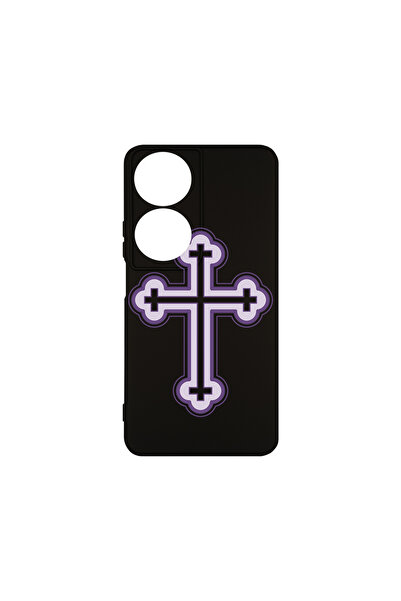 bestcase Carcasă premium din silicon pentru Honor X7b, Purple Cross, PB 1789