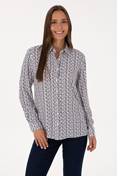 U.S. Polo Assn. Women's White Long Sleeve Shirt 50316415-Vr013