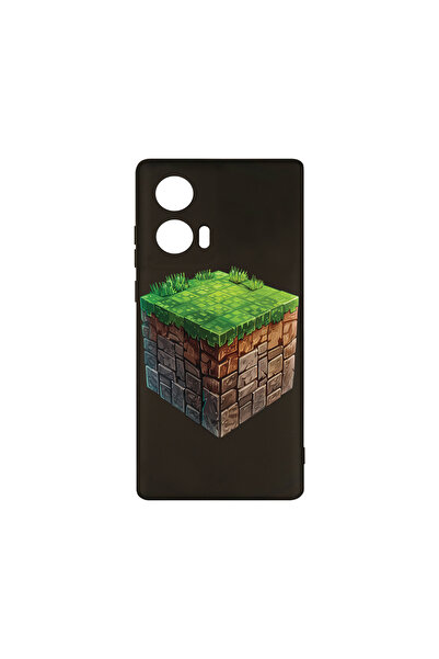 bestcase Husă premium din silicon pentru Motorola Edge 50 Fusion, Minecraft W...