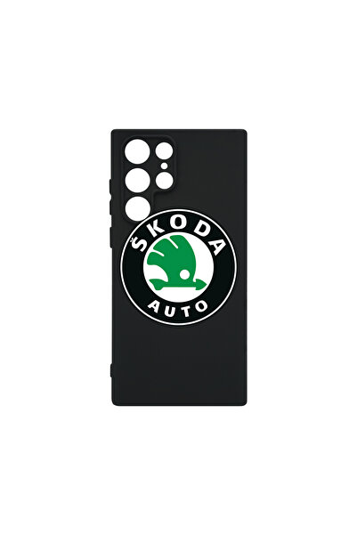 bestcase Husă premium din silicon pentru Samsung Galaxy S22 Ultra, logo Skoda...