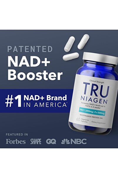 TRU NIAGEN PRO NAD+ Supplement for Anti Aging and Cell Regeneration, 1000 mg Patented Niagen, 30 Ser
