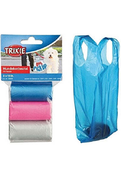 Trixie أكياس أوساخ الكلاب بمقابض 3 × 15 قطعة
