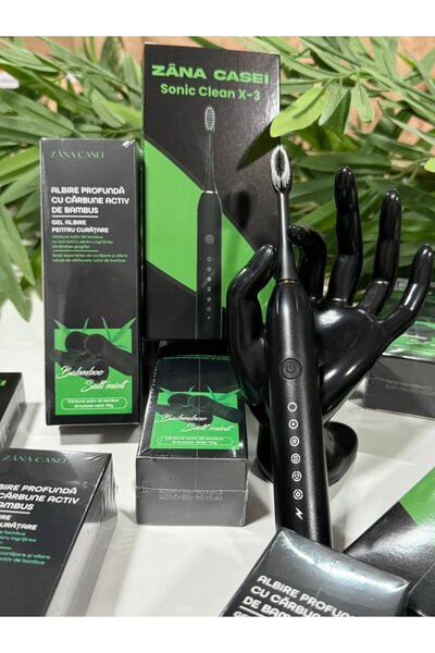 ZanaCasei PERIUTA SONIC CLEAN X3 cu 4 capete + CADOU pasta Zana Casei