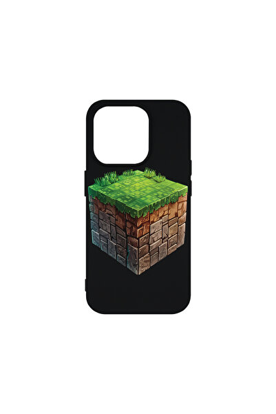 bestcase Carcasă premium din silicon pentru Apple iPhone 15 Pro, Minecraft Wo...