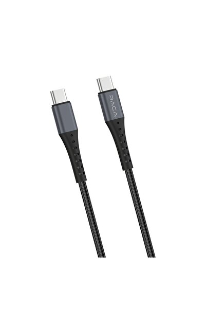 RACA 60W Type-C - Type-C 60W 1 Metre Hızlı Şarj Özellikli Örgülü Şarj ve Veri...