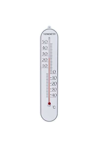 PUFO Simple wall thermometer for indoor/outdoor use, 25 x 5 cm, white
