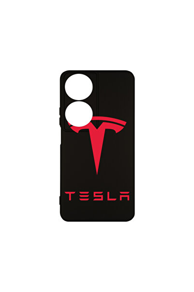 bestcase Carcasă premium din silicon pentru Honor X7b, logo Tesla roșu, PB 1711