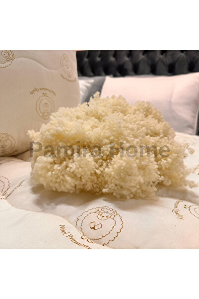 Pamira Home Kapitoneli %100 Merinos Boncuk Yün Yastık Seti 2 Adet