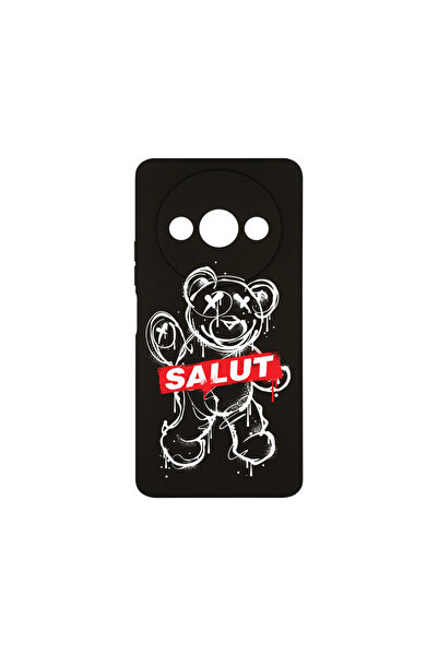 bestcase Carcasă premium din silicon pentru Xiaomi Redmi A3, Teddy Bear Salut...