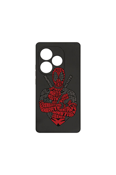 bestcase Carcasă premium din silicon pentru Realme GT 6, Calligraphy Dead Red, PB 1520