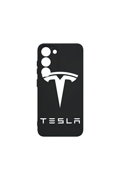 bestcase Carcasă premium din silicon pentru Samsung Galaxy S23, logo Tesla, P...
