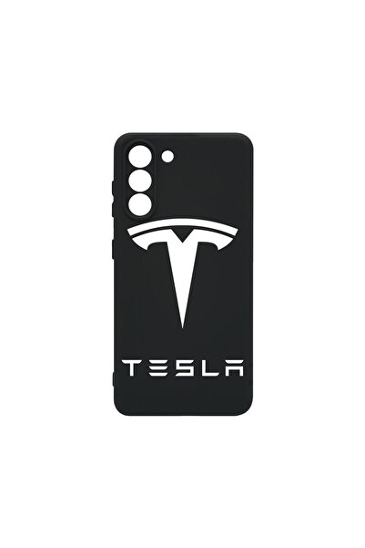 bestcase Carcasă premium din silicon pentru Samsung Galaxy S21, logo Tesla, P...
