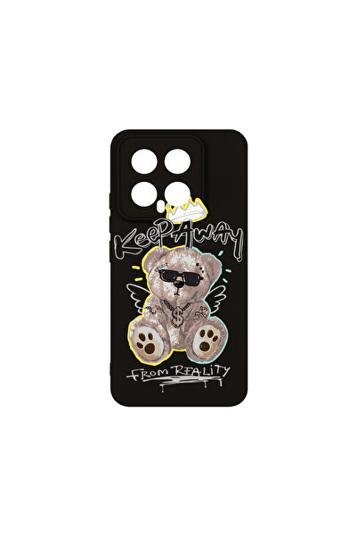 bestcase Husă premium din silicon pentru Xiaomi 14, Teddy Bear Keep Away, PB ...