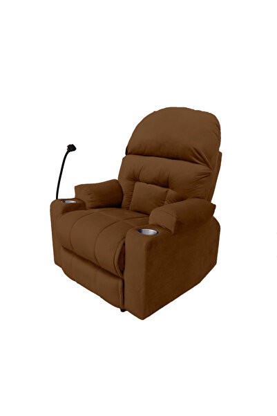 Lazy Vibes Velvet Rocking & Rotating Cinematic Recliner Chair with Phone & Cups Holder | NZ80 PLUS