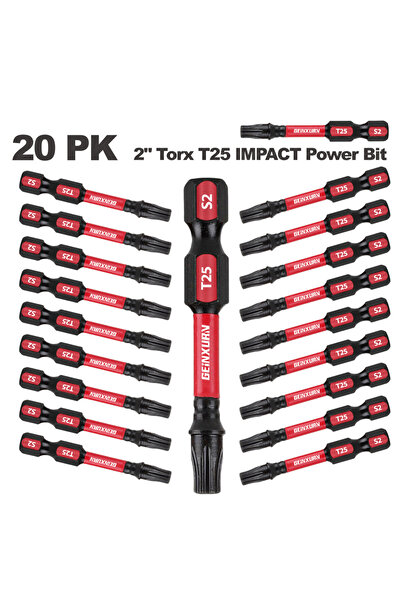 Choice1 2Inches 20PCS GEINXURN T25 2 In. Impact Tough Magnetic #25 Torx Head ...