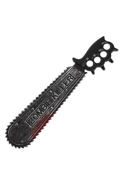 SHOPIENS Accesoriu de Halloween: Fierăstrău ucigaș de zombi din plastic cu la...