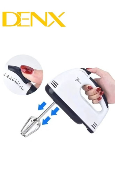 Denx 7-speed automatic electric egg beater made of stainless steel with European plug DX2007